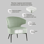 Современное мягкое кресло на металлических ножках Rakush Pistachio варинант исполнения - 9 | Loft Concept в Краснодаре