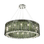 Круглая люстра с хрустальными подвесками Crystal Art Chrome Green Chandelier 12 варинант исполнения - 1 | Loft Concept в Краснодаре