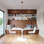 Люстра с 6-ю лампами на тонких изогнутых рожках в современном стиле Feiss варинант исполнения - 7 | Loft Concept в Краснодаре