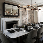 Обои ручная роспись Distant Bamboo Special Colourway on Lead Grey dyed silk варинант исполнения - 1 | Loft Concept в Краснодаре