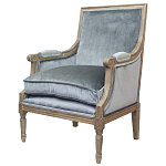 Кресло William Classical Armchair grey velvet варинант исполнения - 3 | Loft Concept в Краснодаре