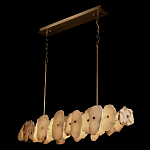 Подвесной светильник с фигурными элементами из белого алебастра Cryptocrystalline Stone варинант исполнения - 6 | Loft Concept в Краснодаре