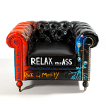 Кресло "Умный Умник" Rick and Morty graffiti chair натуральная кожа  варинант исполнения - 2 | Loft Concept в Краснодаре