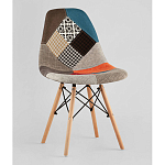 Пластиковый стул на ножках из массива бука Eames Пэчворк варинант исполнения - 1 | Loft Concept в Краснодаре