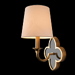 Бра с белым текстильным абажуром и фигурным основанием с зеркальной вставкой Vitorino варинант исполнения - 2 | Loft Concept в Краснодаре