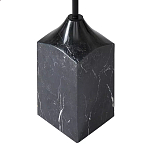 Кофейный столик с круглой столешницей и мраморным основанием Steel Reliability варинант исполнения - 3 | Loft Concept в Краснодаре