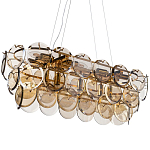 Люстра с круглыми стеклянными подвесками Cardiel Amber Glass Chandelier варинант исполнения - 1 | Loft Concept в Краснодаре
