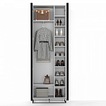 Двухдверный шкаф белого цвета Strict Lines варинант исполнения - 4 | Loft Concept в Краснодаре